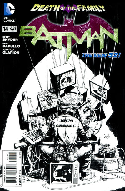 Cover for Batman (DC, 2011 series) #14 [Greg Capullo Black & White Cover]