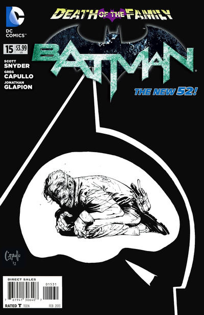Cover for Batman (DC, 2011 series) #15 [Greg Capullo Black & White Cover]