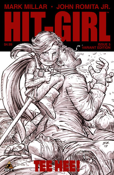 Cover for Hit-Girl (Marvel, 2012 series) #5 [Sketch Variant Cover by Johnny Romita, Jr.]