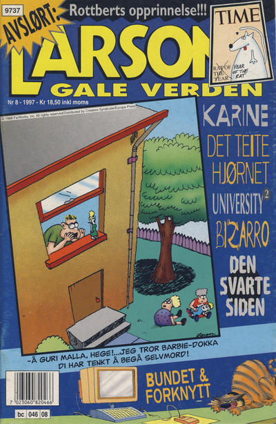Cover for Larsons gale verden (Bladkompaniet / Schibsted, 1992 series) #8/1997