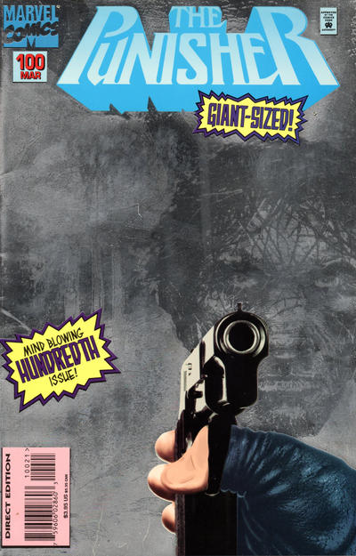 Cover for The Punisher (Marvel, 1987 series) #100 [Direct Edition - Foil-Enhanced Cover]