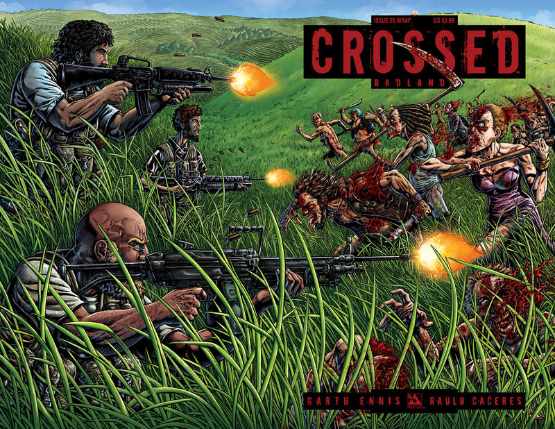 Cover for Crossed Badlands (Avatar Press, 2012 series) #25 [Wraparound Variant Cover by Raulo Caceres]