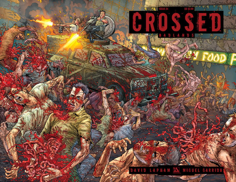 Cover for Crossed Badlands (Avatar Press, 2012 series) #24 [Wraparound Variant Cover by Gianluca Pagliarani]