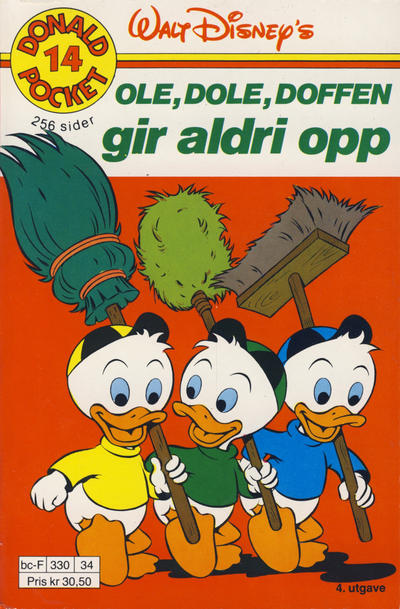 Cover for Donald Pocket (Hjemmet / Egmont, 1968 series) #14 - Ole, Dole, Doffen gir aldri opp [4. opplag Reutsendelse 330 34]