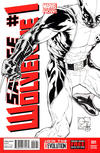 Cover Thumbnail for Savage Wolverine (2013 series) #1 [Joe Quesada Black & White Variant]