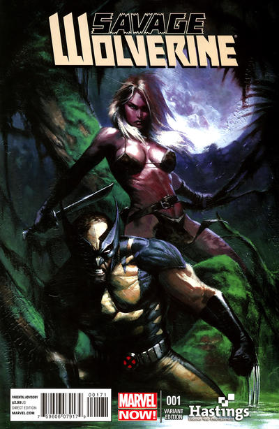 Cover for Savage Wolverine (Marvel, 2013 series) #1 [Hastings Exclusive Variant by Gabriele Dell'Otto]