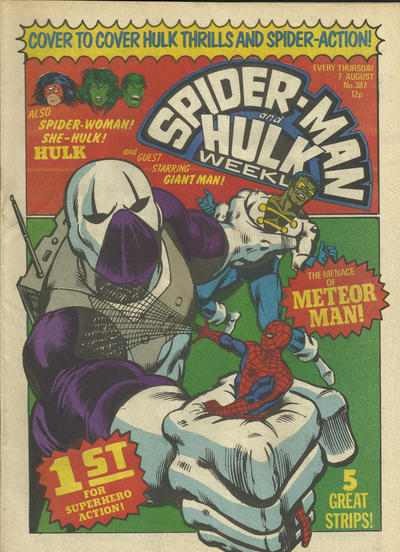 Cover for Spider-Man and Hulk Weekly (Marvel UK, 1980 series) #387