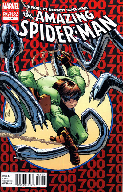 Cover for The Amazing Spider-Man (Marvel, 1999 series) #700 [Variant Edition - Second Printing - Humberto Ramos Cover]