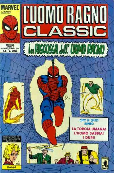 Cover for L'Uomo Ragno Classic (Edizioni Star Comics, 1991 series) #6