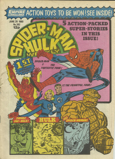 Cover for Spider-Man and Hulk Weekly (Marvel UK, 1980 series) #382