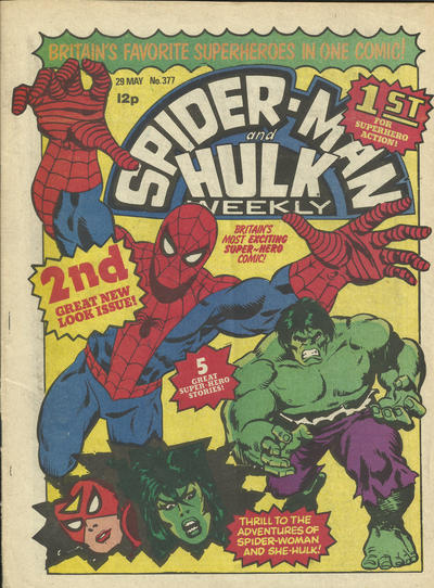 Cover for Spider-Man and Hulk Weekly (Marvel UK, 1980 series) #377
