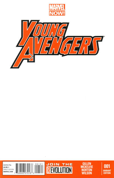 Cover for Young Avengers (Marvel, 2013 series) #1 [Blank Variant Cover]