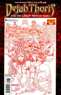 Cover Thumbnail for Dejah Thoris and the Green Men of Mars (Dynamite Entertainment, 2013 series) #1 [ComicsPro Exclusive Lui Antonio Red Art Variant]