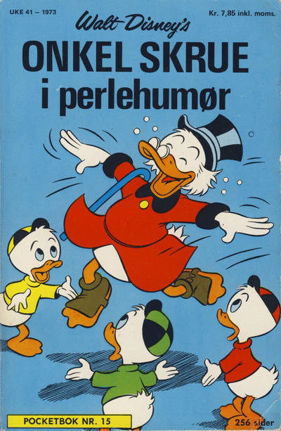 Cover for Donald Pocket (Hjemmet / Egmont, 1968 series) #15 - Onkel Skrue i perlehumør [1. opplag]