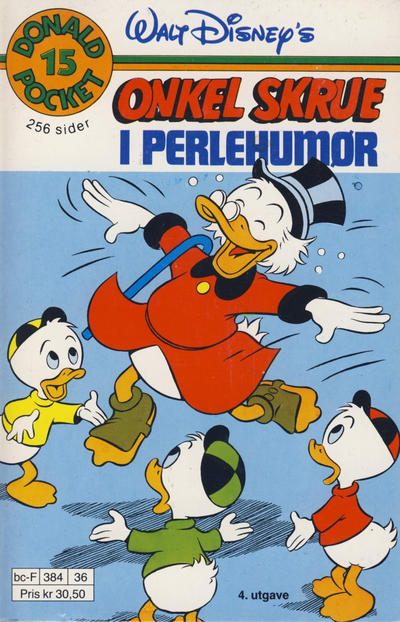 Cover for Donald Pocket (Hjemmet / Egmont, 1968 series) #15 - Onkel Skrue i perlehumør [4. opplag]