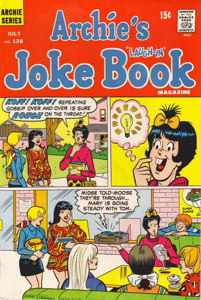 Cover for Archie's Joke Book Magazine (Archie, 1953 series) #138