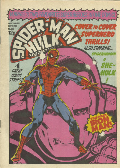 Cover for Spider-Man and Hulk Weekly (Marvel UK, 1980 series) #396