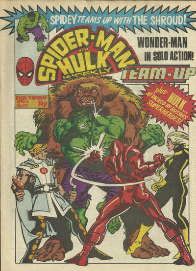 Cover for Spider-Man and Hulk Weekly (Marvel UK, 1980 series) #422