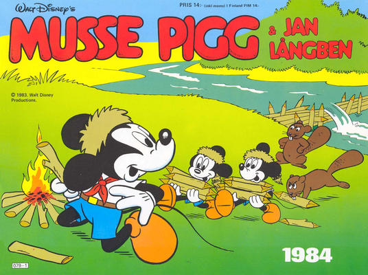 Cover for Musse Pigg & Jan Långben [julalbum] (Semic, 1972 series) #1984