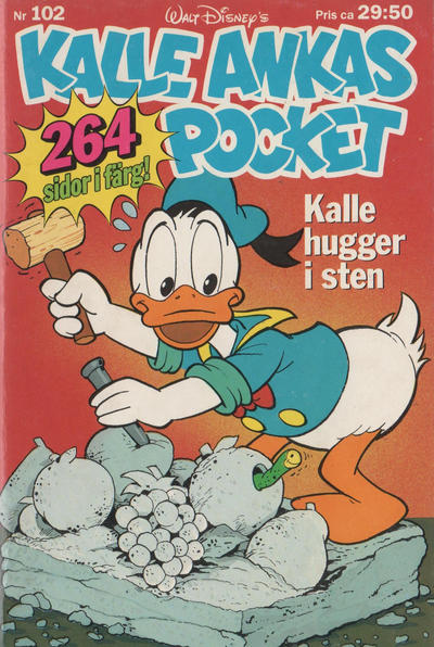 Cover for Kalle Ankas pocket (Richters Förlag AB, 1985 series) #102 - Kalle hugger i sten