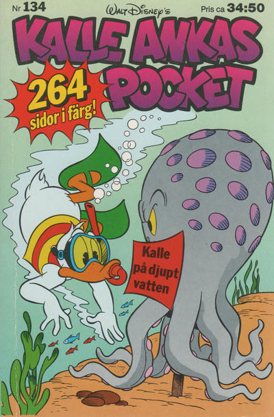Cover for Kalle Ankas pocket (Serieförlaget [1980-talet]; Hemmets Journal, 1986 series) #134 - Kalle på djupt vatten