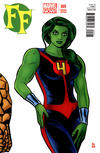 Cover for FF (Marvel, 2013 series) #5 [She-Hulk Variant Cover by Michael Allred]