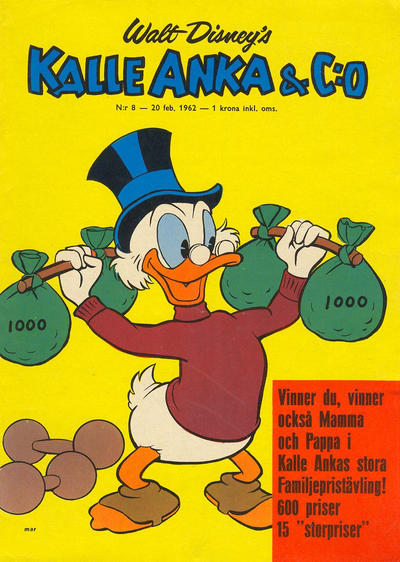 Cover for Kalle Anka & C:o (Hemmets Journal, 1957 series) #8/1962