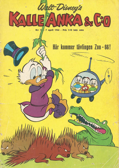 Cover for Kalle Anka & C:o (Hemmets Journal, 1957 series) #14/1966
