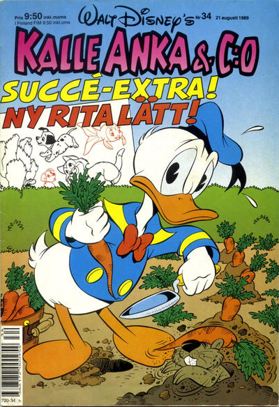 Cover for Kalle Anka & C:o (Hemmets Journal, 1957 series) #34/1989