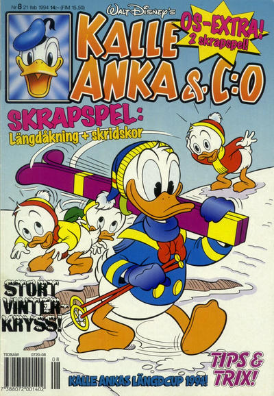 Cover for Kalle Anka & C:o (Serieförlaget [1980-talet], 1992 series) #8/1994