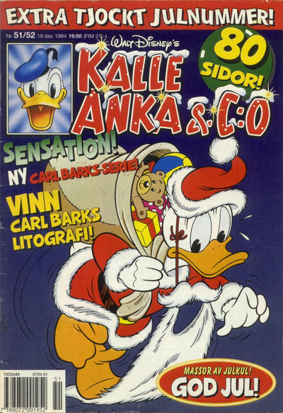 Cover for Kalle Anka & C:o (Serieförlaget [1980-talet], 1992 series) #51/1994