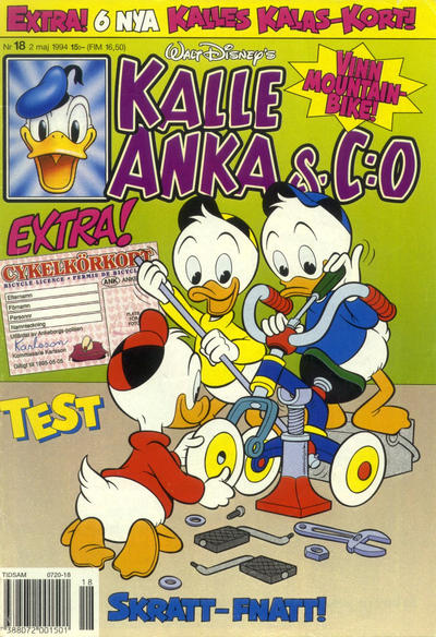 Cover for Kalle Anka & C:o (Serieförlaget [1980-talet], 1992 series) #18/1994