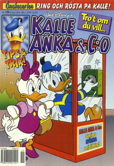 Cover for Kalle Anka & C:o (Serieförlaget [1980-talet], 1992 series) #19/1994