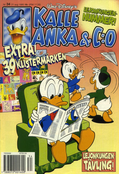 Cover for Kalle Anka & C:o (Serieförlaget [1980-talet], 1992 series) #34/1995