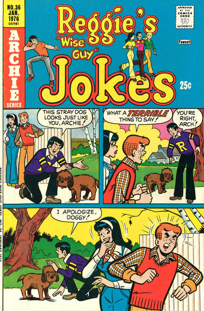 Cover for Reggie's Wise Guy Jokes (Archie, 1968 series) #36