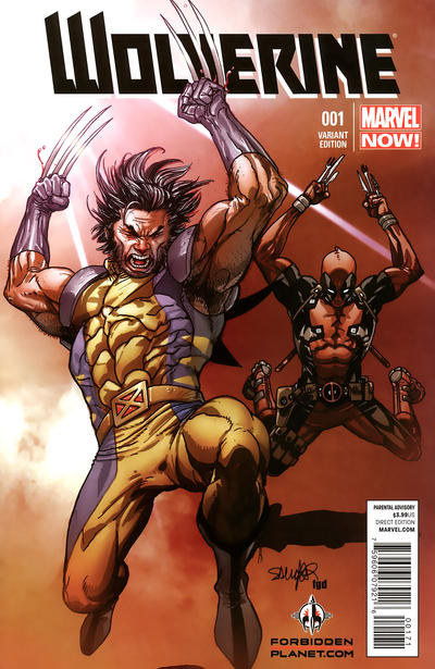 Cover for Wolverine (Marvel, 2013 series) #1 [Salvador Larroca forbiddenplanet.com Variant]