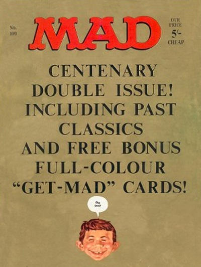 Cover for Mad (Thorpe & Porter, 1959 series) #100
