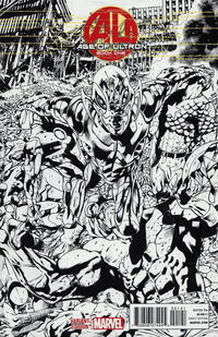 Cover Thumbnail for Age of Ultron (Marvel, 2013 series) #1 [Black & White Variant Cover by Bryan Hitch]