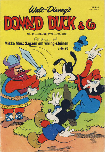 Cover for Donald Duck & Co (Hjemmet / Egmont, 1948 series) #31/1973