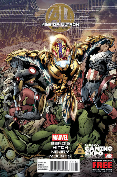 Cover for Age of Ultron (Marvel, 2013 series) #1 [SXSW Gaming Expo Variant by Bryan Hitch]