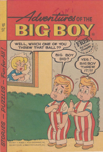 Cover for Adventures of the Big Boy (Webs Adventure Corporation, 1957 series) #97 [East]