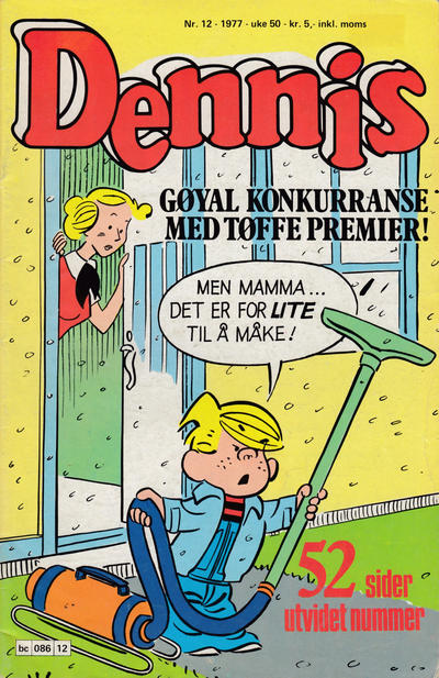 Cover for Dennis (Semic, 1977 series) #12/1977
