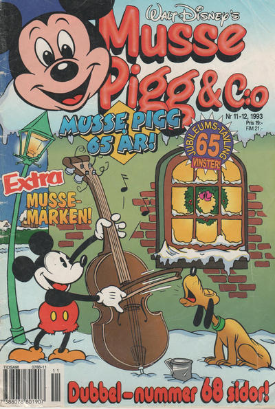 Cover for Musse Pigg & C:o (Serieförlaget [1980-talet], 1993 series) #11-12/1993