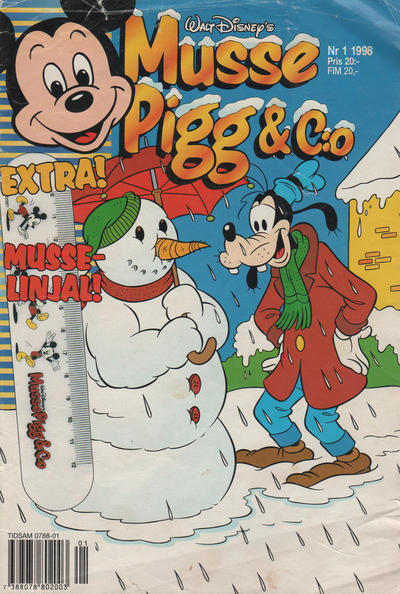 Cover for Musse Pigg & C:o (Egmont, 1997 series) #1/1998