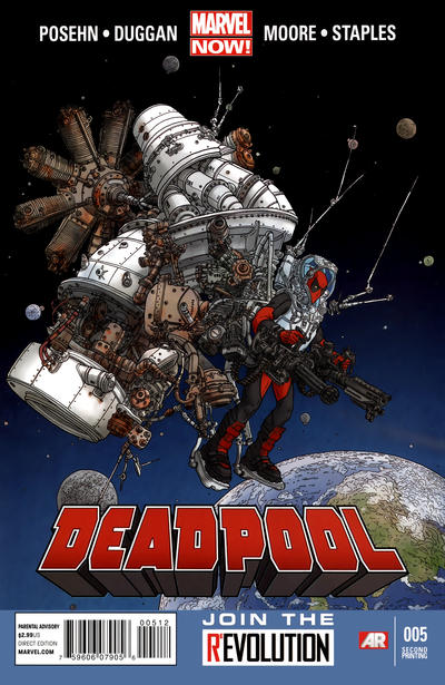 Cover for Deadpool (Marvel, 2013 series) #5 [Second Printing Variant]