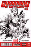 Cover Thumbnail for Guardians of the Galaxy (2013 series) #1 [Marvel Retailer Resource Center Steve McNiven Black & White Variant]