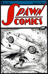 Cover for Spawn (Image, 1992 series) #228 [Cover B - B&W Incentive Variant by Todd McFarlane]