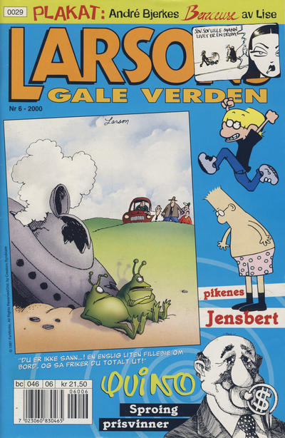 Cover for Larsons gale verden (Bladkompaniet / Schibsted, 1992 series) #6/2000