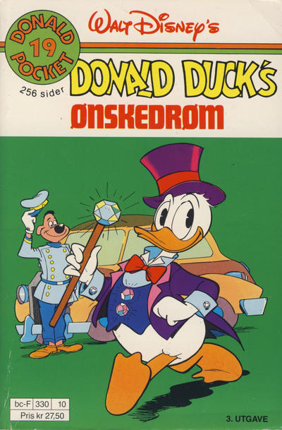 Cover for Donald Pocket (Hjemmet / Egmont, 1968 series) #19 - Donald Ducks ønskedrøm [3. opplag Reutsendelse 330 10]