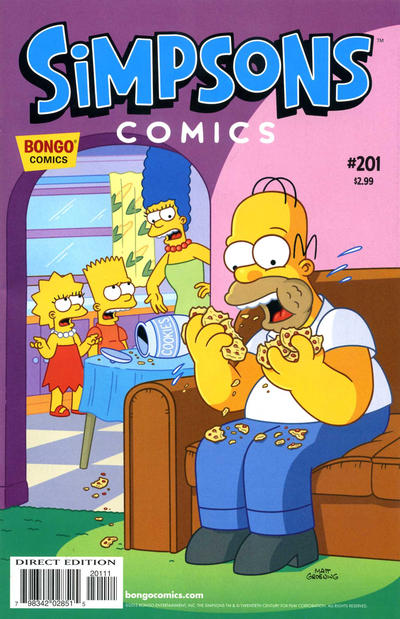 Cover for Simpsons Comics (Bongo, 1993 series) #201